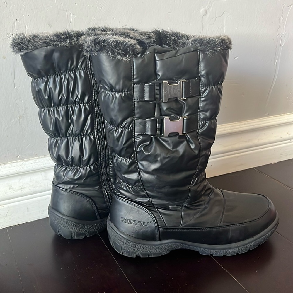 Weatherproof Winter Rain Snow Boots Black 7